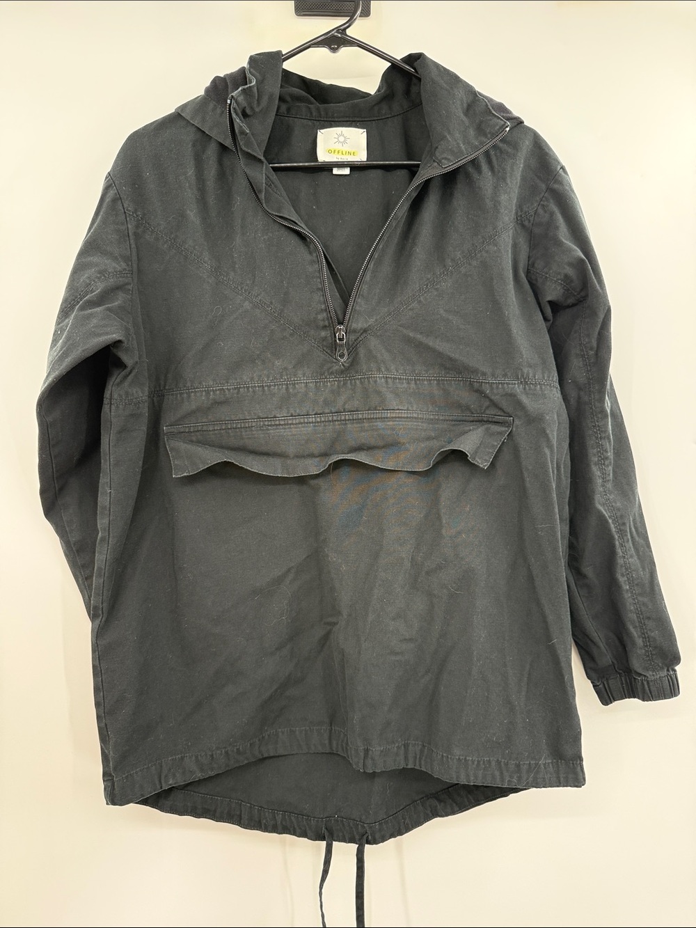 Aerie OFFLINE By Quarter Zip Anorak Jacket black Size XXS